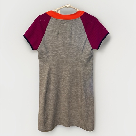 Title Nine Womens Unconventional Mini Dress Medium Gray Colorblock Short Sleeves - Picture 2 of 7